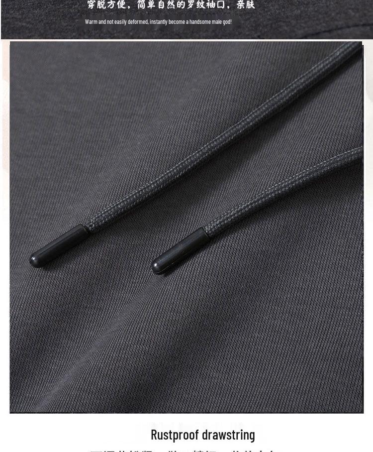 Men's Plus Size Fleece-Lined Zipper Hoodie - Thick, Loose Fit for Autumn and Winter