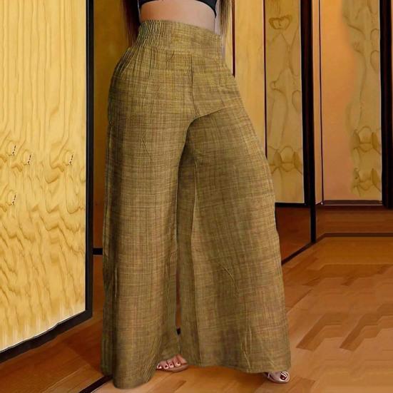 Women Casual Pants Wide Elastic High Waist Oversized Wide Leg Long Trousers Solid Color Lounge Workout Pants