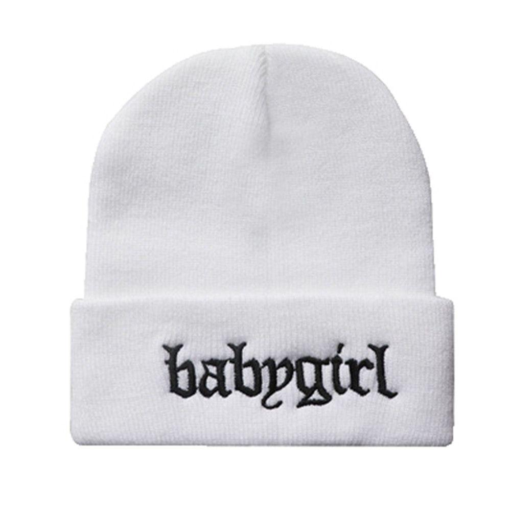 Unisex Warm hood Hip hop cold cap Embroidery Wool cap Babygirl Winter Knitted hat