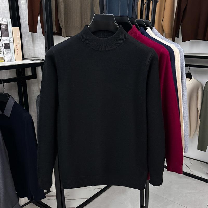 Men S Half Turtleneck Thick Knit Sweater Winter Warm Base Layer