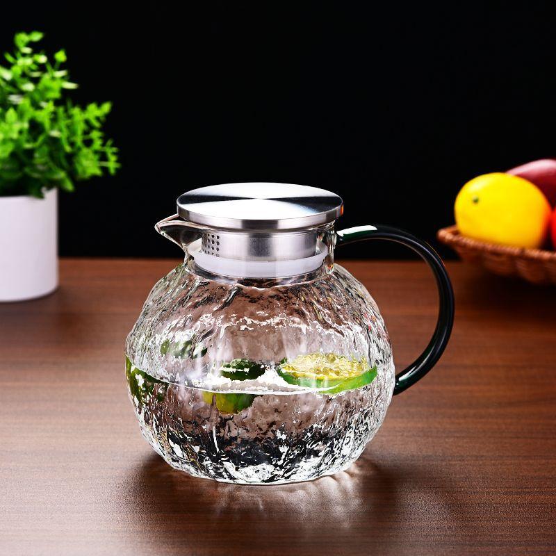 Transparent Glass Kettle High Temperature Resistant Cold Water Kettle Household Hospitality Large Capacity White Juice Cold Water Kettle