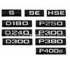 Pro Velar P250 P300 SE P380 P400e HSE Zadní odznak kufru Samolepka