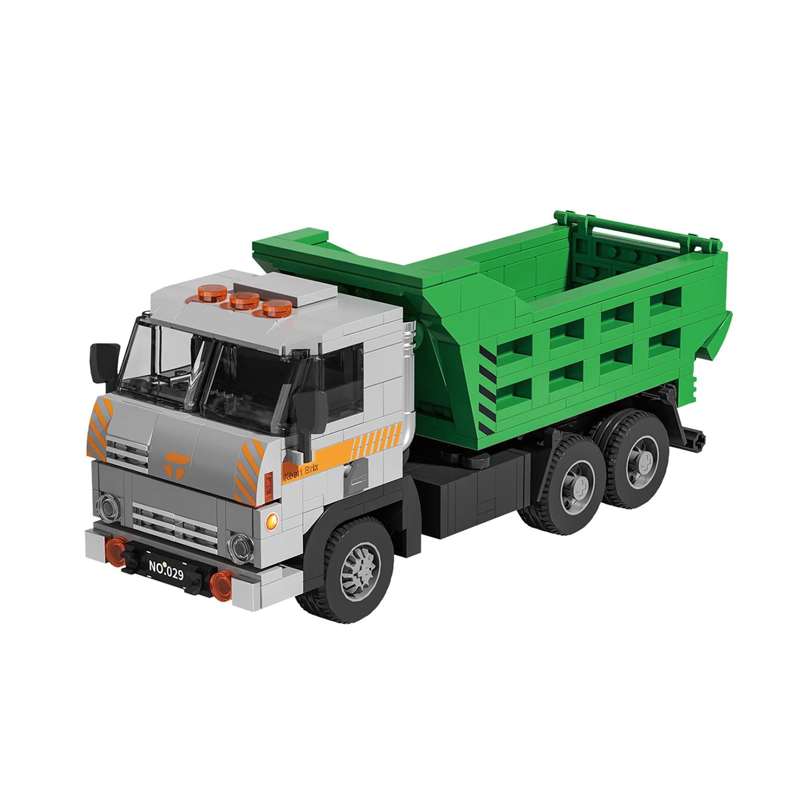 467PCS Cargo Truck Building Blocks Mud Sand Transport Truck Model Bricks Desktop Decoration Diy Toys For Kids Holiday Gifts