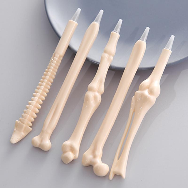 Novelty Bone Shape Ballpoint Pen Refill Writing Ball Pens School Office Stationery Gifts Supplies for Student Gifts