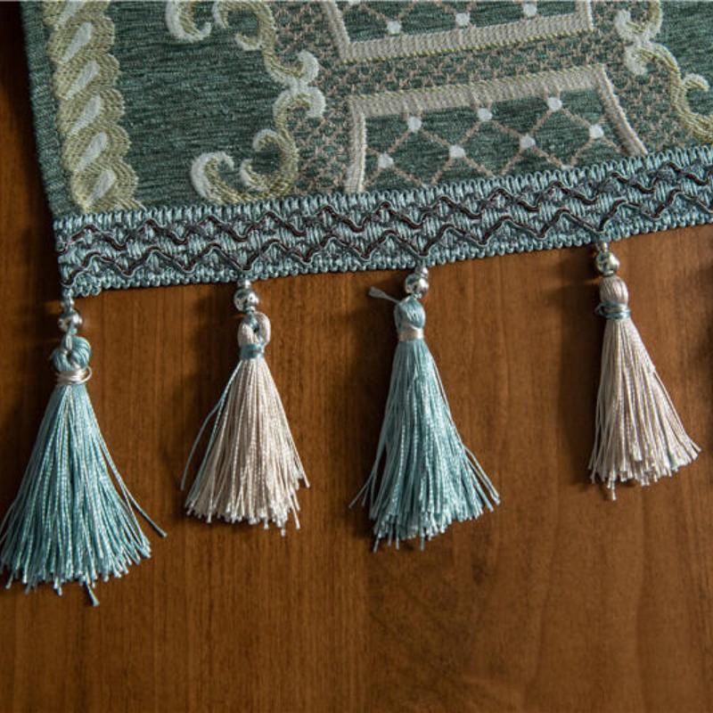 Steagul de masă modern minimalist și ciucuri de Crăciun Față de masă din poliester Steagul de masă proaspăt