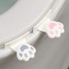 Toilet Seat Lifter Tool Cat Paw Design Handle Hygienic Lid Opening Non-Touch Bathroom Accessory In Brown Or White