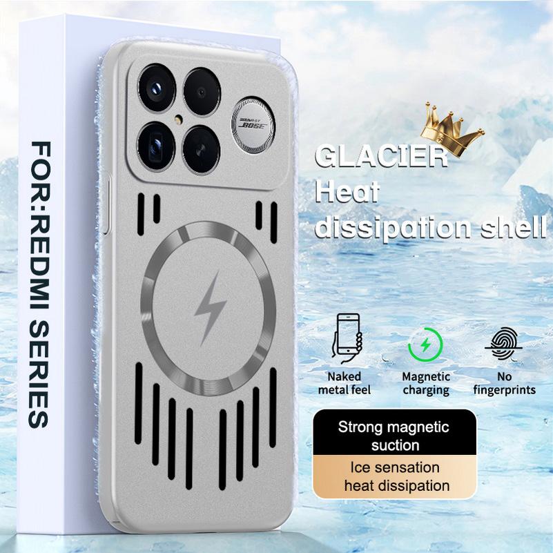 

Hollow Back Plate Heat Dissipation Magnetic Suction Case for Poco F8 Ultra F8 Pro F7 Ultra F7 X7 pro F6 Pro X6 Pro Protect Cover Poco F8 ultra
