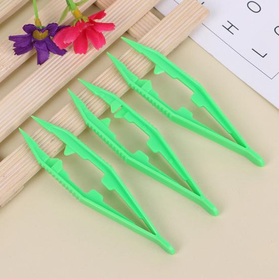 Children Kids Plastic Perler Beads Easy Grip Tweezers Puzzle Toy Clamp Tool