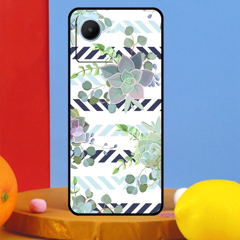 Cactus Succulent For Realme GT7 Pro GT6 10 11 12 13 14 15 Pro Plus C55 C67 C63 C61 C53 C35 C65 C75 C71 Case