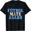 Futbol Mate Asado Argentina Argentinian Flag Pride Vintage T-Shirt