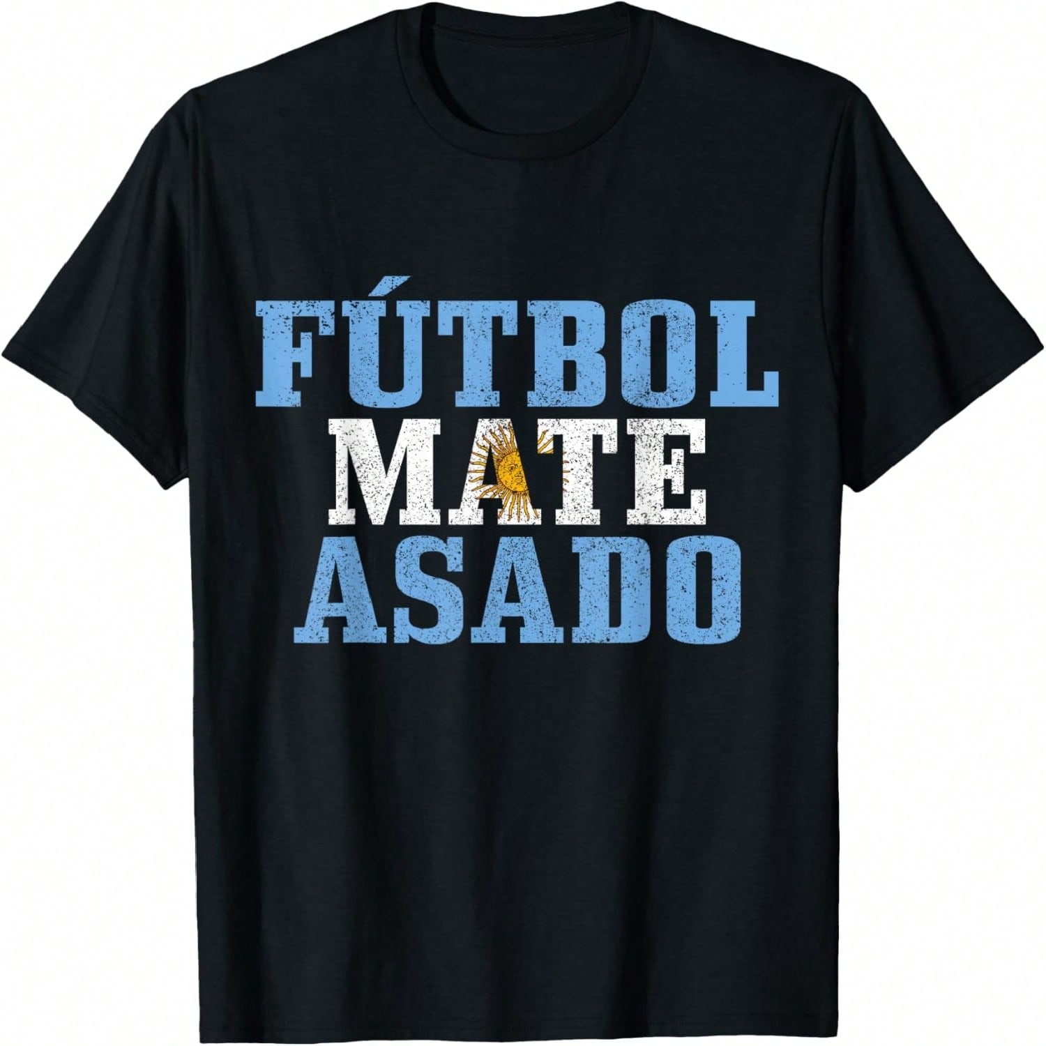Futbol Mate Asado Argentina Argentinian Flag Pride Vintage T-Shirt S