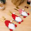 1-8PC Christmas Cutlery Holders Santa Claus Shaped Fork Knife Holder Bag New Year Xmas Party Tableware Cover Home Table Decor