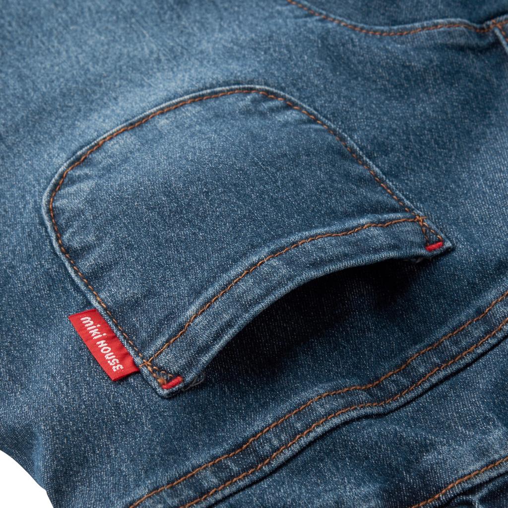 MIKIHOUSE Web Limited Logo Stretch Pants for Baby & Kids 80cm Indigo Blue IBL 10-3220-680