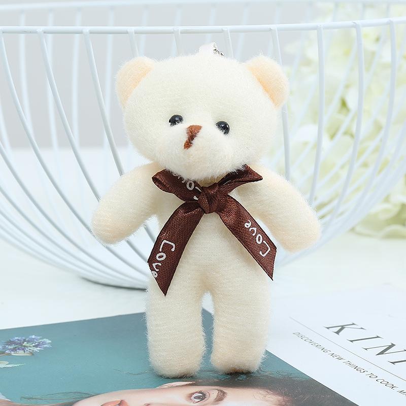12cm Bear Plush Toys Mini Teddy Bear Dolls Small Gift for Party Wedding Present Pendant Cute Teddy Doll keychain gifts