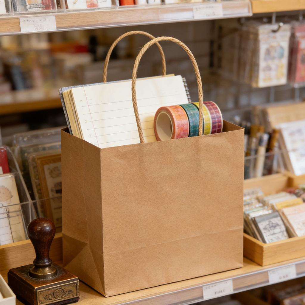 25/50 Stück Kraft-Geschenktüten mit breitem Boden und Henkeln – Braune Papiertüten im Großpack für Geschenke, Einzelhandel, Partygeschenke & Einkaufen