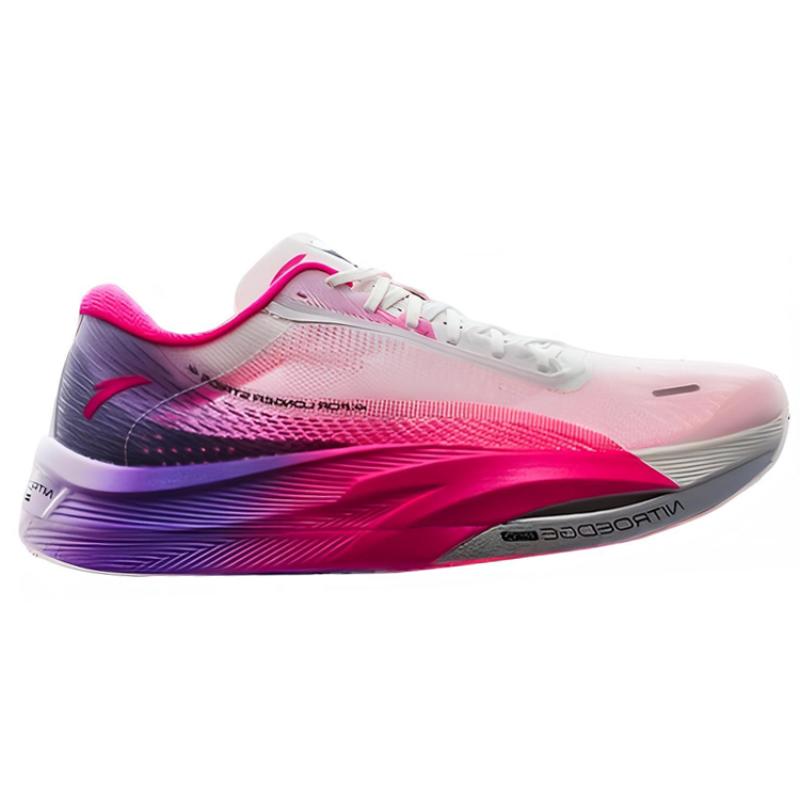 Anta C202 5 GT Stoßdämpfer Rutschfest Niedrig geschnitten Marathon Sprint Laufschuhe Herren Weiß Rot Lila Sneaker 112355561-1