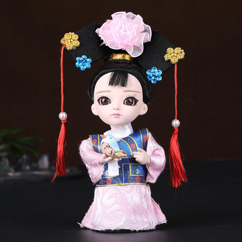 Chinese Opera Character Decoration Silk Doll Peking Opera Mask Doll Chinese Handmade Decorative Gifts Shop decoration Doll