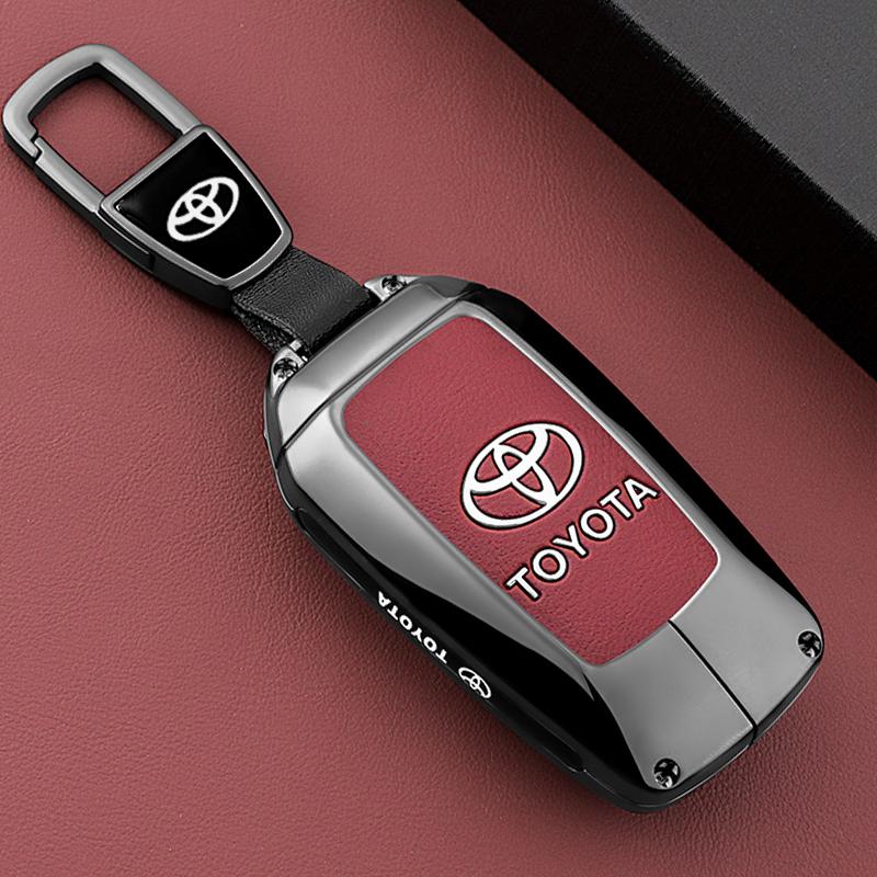BAXL9 Zinc Alloy Car Key Cover Case For Toyota RAV4 Highland Coralla Hilux Fortuner Land Cruiser Camry Crown Keychain Accessories