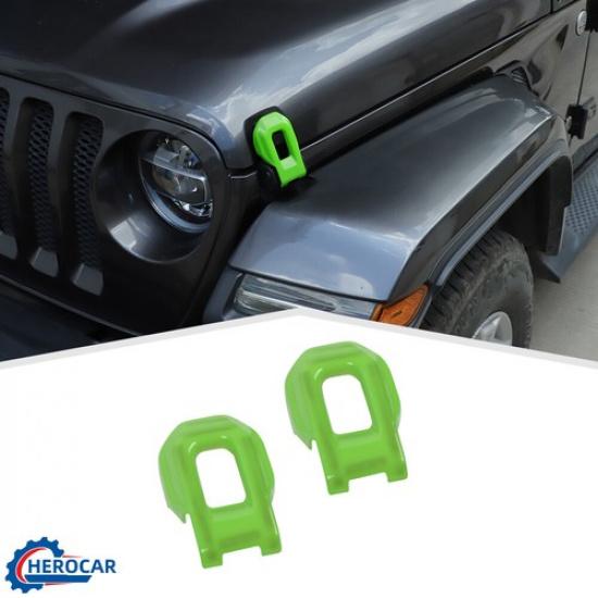 Engine Hood Lock Latches Catch Brackets Decor Cover for Jeep Wrangler JL JT 18+