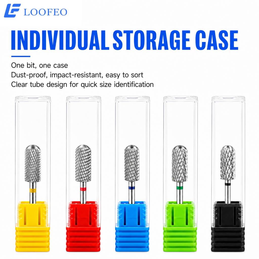 1pc Round Top Cylinder Nail Drill Bit Nail Milling Cutters Stainless Steel Nail Bits for Acrylic Gel Removal Nail Shaping Manicure E File Salon Tool