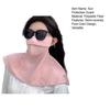 Sun Protection Guard Lightweight Quick-Dry Fabric Solid Color Ice Silk Face Guard Shawl Design Semi-covered Face Neck Sun