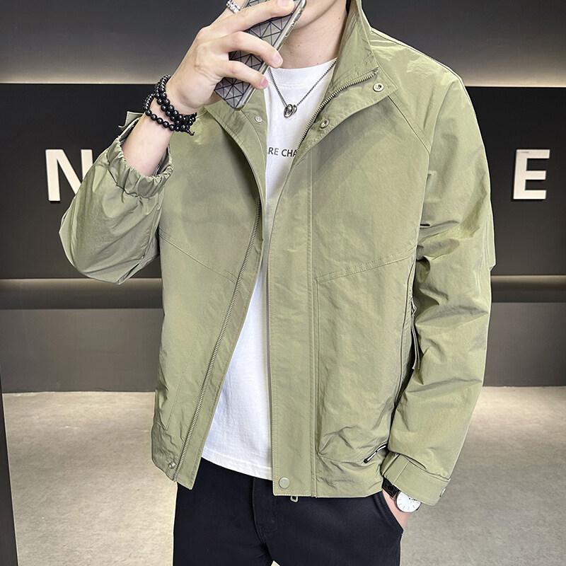 Supply Men'S Jacket Spring New Stand-Up Collar Handsome Tooling Youth Jacket Versatile Fashion Trend
