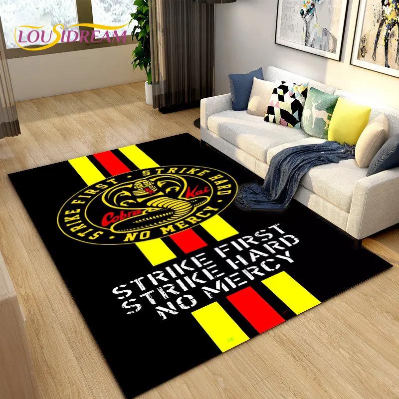 Cobra Kai Amanda TV-Karate-Teppich, groß, Teppich für Wohnzimmer, Schlafzimmer, Sofa, Fußmatte, Dekoration, rutschfeste Bodenmatte für Kinderspiele