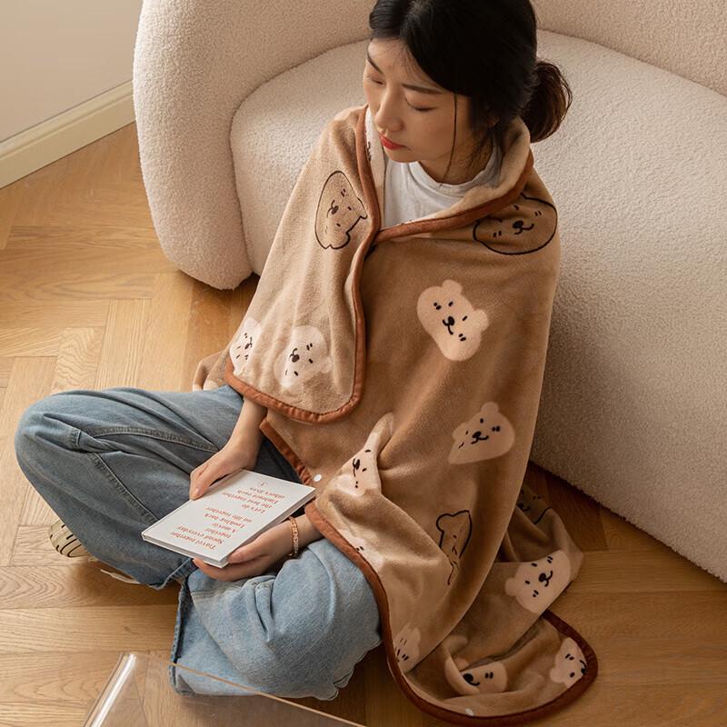 

Shengfuni Soft Milk Protein Fiber Shawl Blanket - Jumping Bear