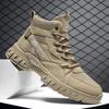 New Fashion Autumn And Winter Men's High Top Martin Boots Students Male Boys Trending Soft Sole Work Shoes Labor Protection Martin Sneakers