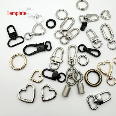 Love Heart Keychain - Zinc Alloy with Spring Ring & Lobster Clasp
