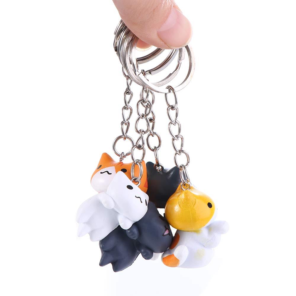 Cartoon Random Pendent Charm Key Chains Cat Keyring Lucky Cat Keychain Kitten Key Chain Bag Pendant