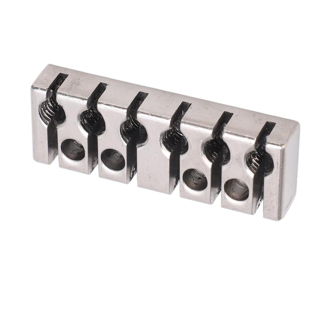 6 String Lock with Screws Metal Headless Guitar Bridge String Lock Musical Instrument Parts 42mm