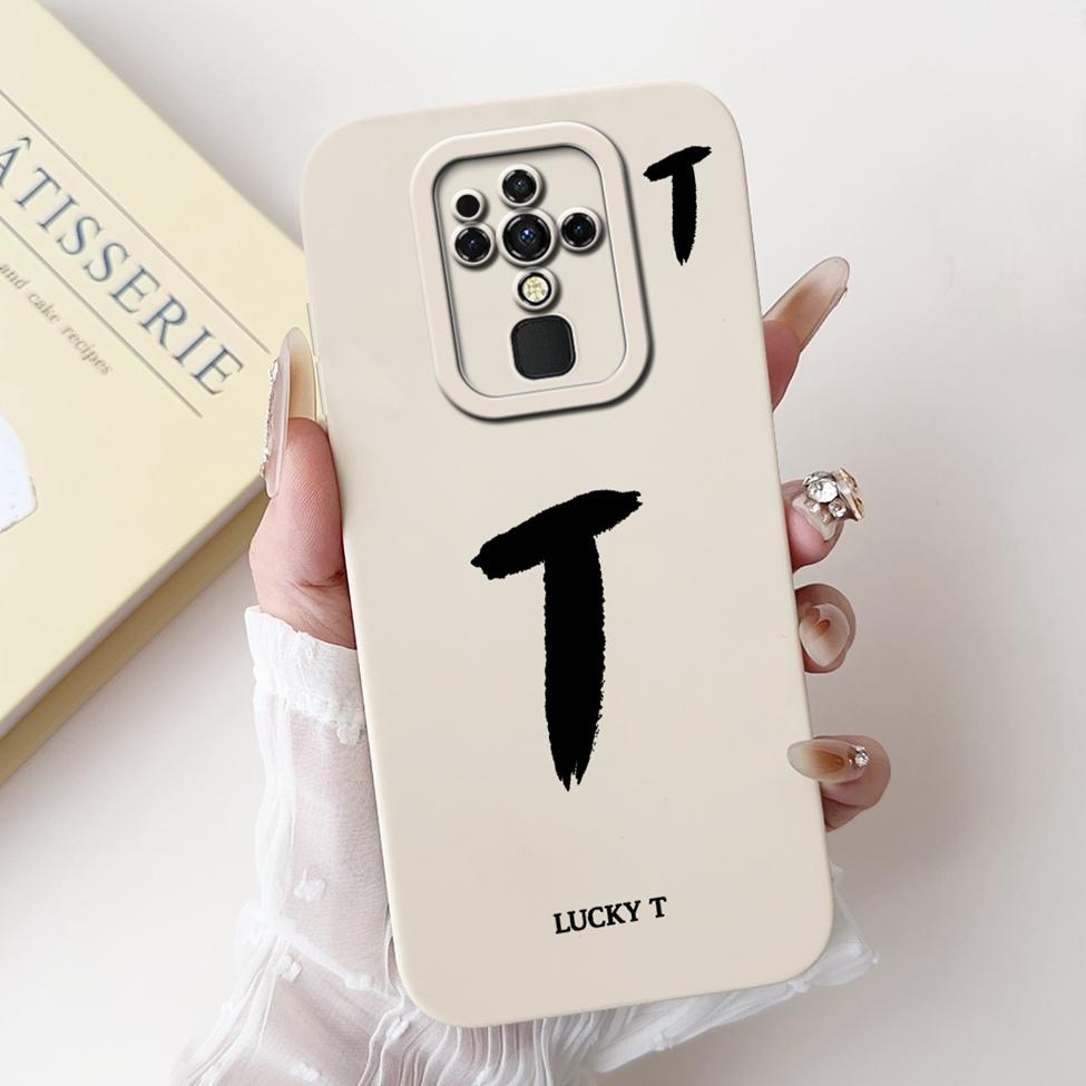 For Tecno Camon 16 16Pro CE7 CE7j CE9h Cover For Tecno Camon 16 Pro Case Simple Fashion Letters Pattern Design Silicone Bumper