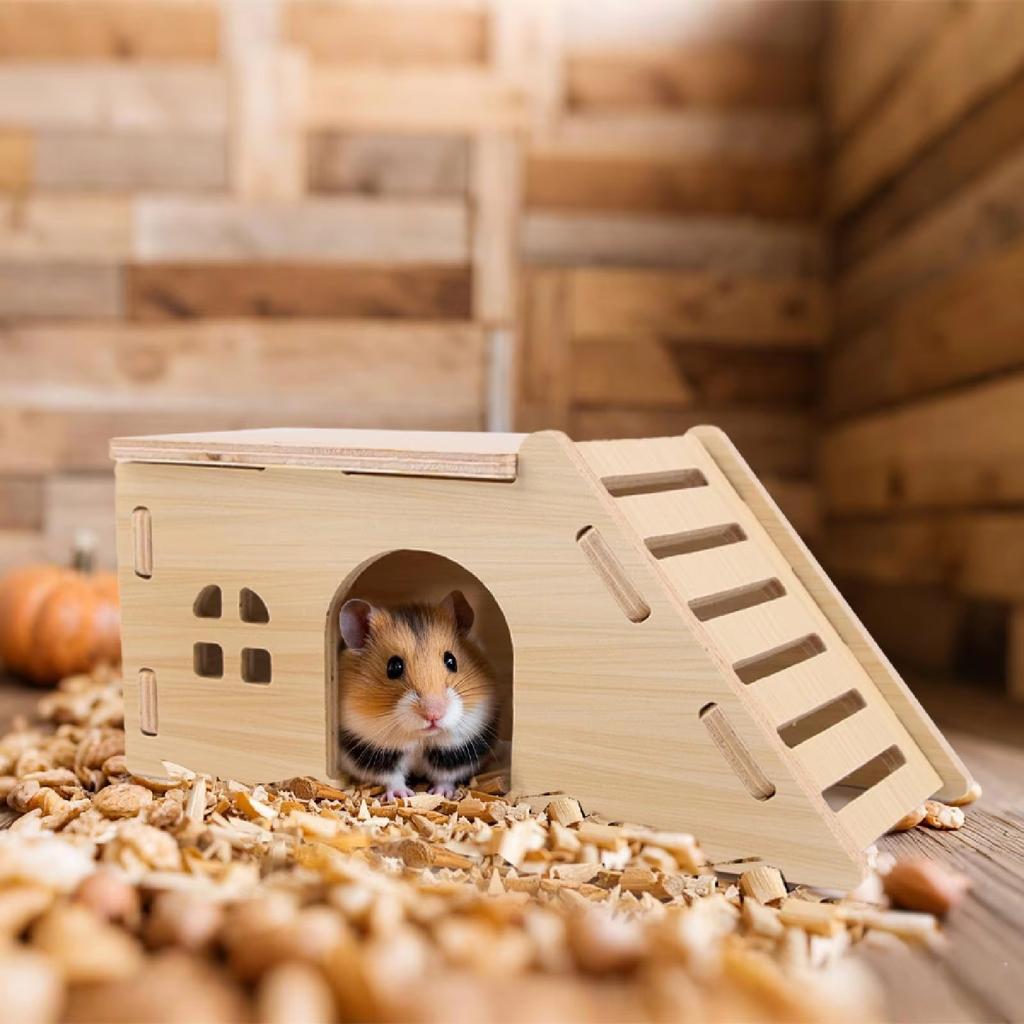 Large Hamster Hideout House Climbing Ladder Villa Cage Toy for Syrian Hamster
