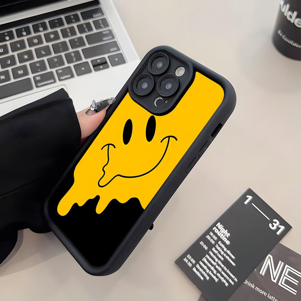 Colorful Danish Smiley Phone Case For IPhone 17 Air 16 E 15 14 Plus 13 12 11 Pro Max Silicone Soft Case