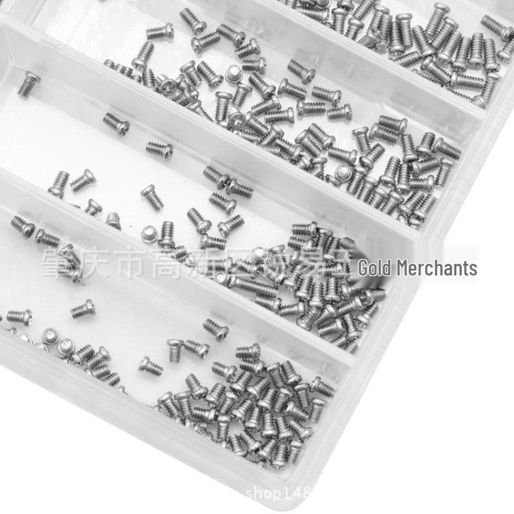 1000-Piece Stainless Steel Eyeglass Repair Screw and Nut Set