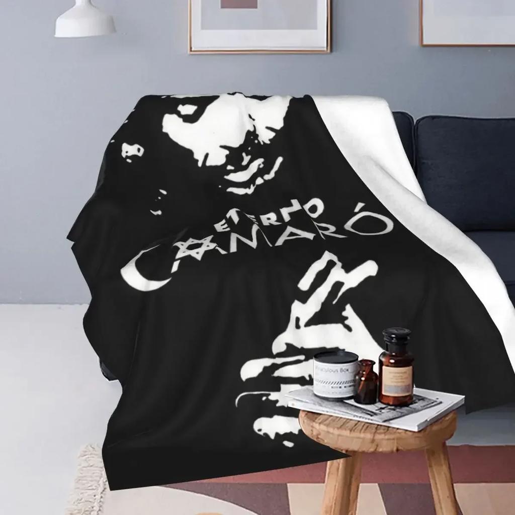 Soft Warm Blanket Airplane Travel Island Shrimp Flamenco Singer Throw Blanket Black Flannel Bedspread Couch Chair Sofa Bed Cover