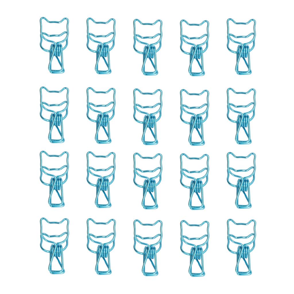 20pcs Paper Clips Attractive Decorative Stable Reliable Hollow Design Elegant Style Reusable Clamps
