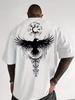 Raven Norse Mythology Graphic Tee 100% Cotton Men's T-shirt Summer Casual Streetwear Breathable Shirts for Male Daily