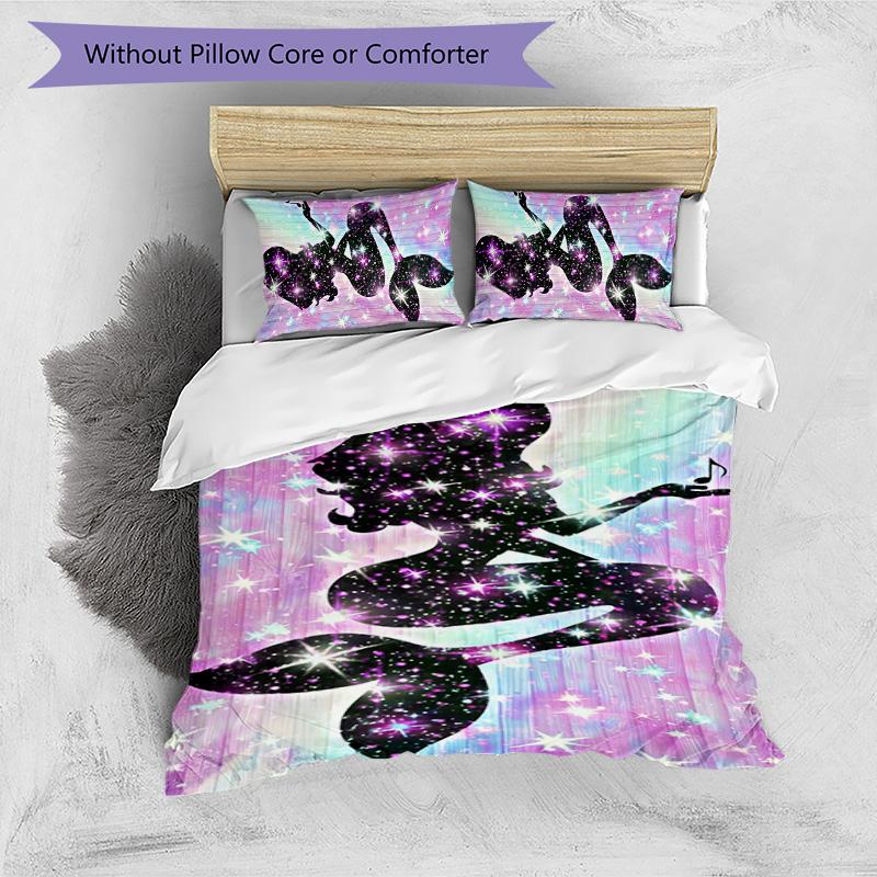 Mermaid 3pcs Bedding Set Duvet Cover Closure Includes 1 Duvet Cover & 2 Pillowcases for All Seasons Bedroom Home Dorm Decor