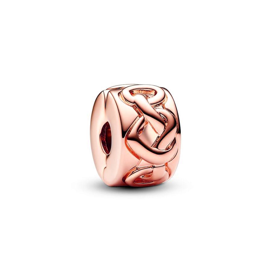 New Sparking Rose Gold Plated Clip Charm Beads Fit Original Snake Bracelet Necklace Beads For Diy Jewelry Women Jewellery Gift