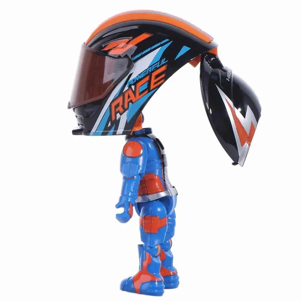 Verformbarer Helm Simulierter Motorradfahrer Bewegliche Gliedmaßen Actionfigur Verwandelt sich in ein Motorrad Coole Legierung