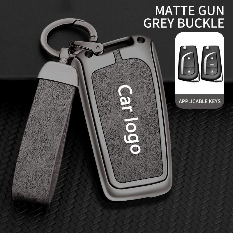 

Zinc Alloy Car Remote Key Cover Case Holder Shell Fob For Toyota GR Sport C-HR Gazoo RAV4 Racing Mirai Avensis Prado Accessories (as the picture,For GR)