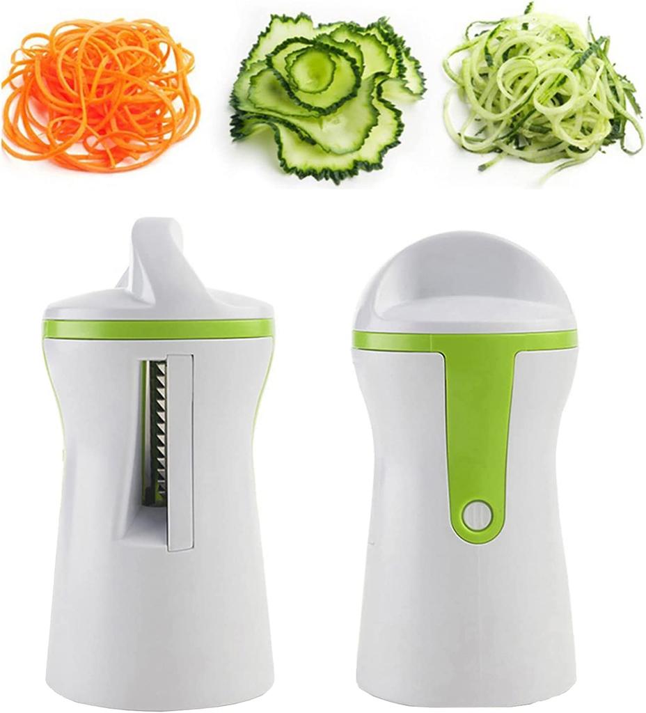 3IN1 Handheld Vegetable Spiralizer Slicer Veggie Carrot Spiral Slicer Cutter Zucchini Pasta Noodle Spaghetti Maker Kitchen To