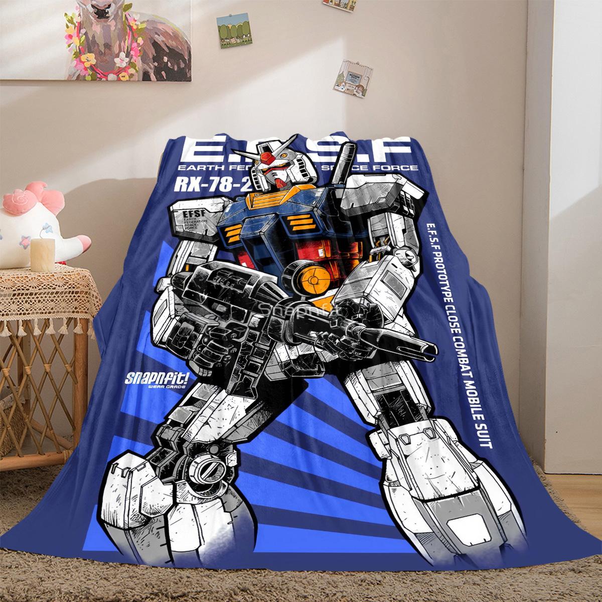 

Gundam Robot Soft Flannel Blanket Lightweight Cozy Microfiber Blanket for Couch Bed LXR101 75x90cm