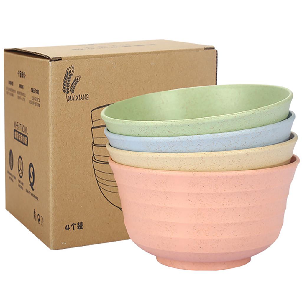 High Grade Wheat Straw Dinnerware Set Children's Unbreakable Dishes Tableware Fork Spoon Chopsticks Bowls Cup Dish Camping Set
