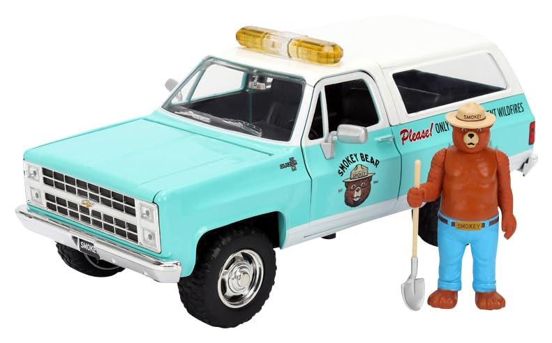 Kyosho Jada Toys Серия Hollywood Rides Масштаб 1980 Chevy Blazer с дымчатой отделкой JADA36294 1/24 Медведь, Модель,