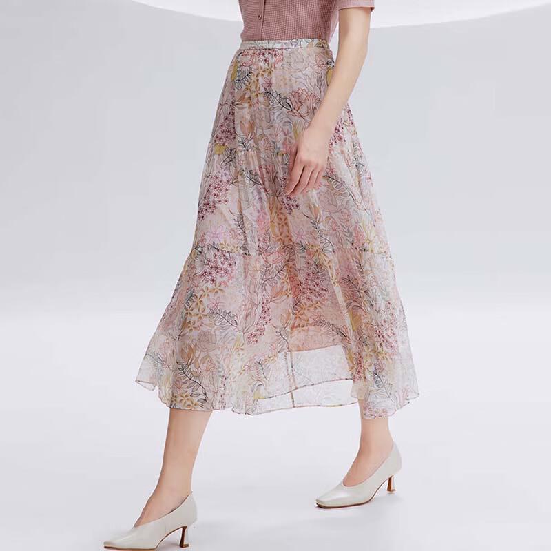 JESSIE Dreamy Print Tiered Midi Skirt