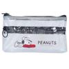 Maruyoshi Snoopy Clear Double Zipper Pouch Baseball H11 X W20 X D2cm SNP-CWF-BB