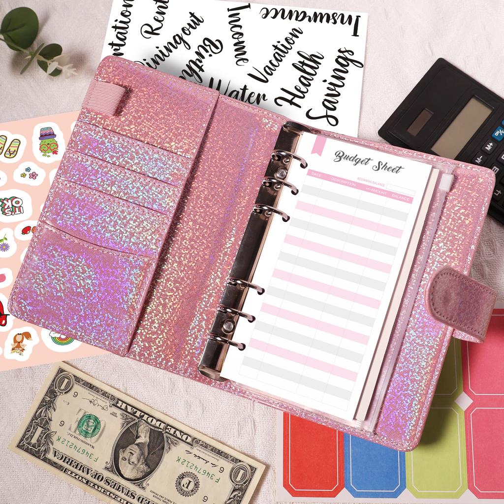 A6 Money Budget Planner Pořadač s obálkami na zip Peněžní obálky pro rozpočtování Money Organizer pro hotovostní rozpočet Binde